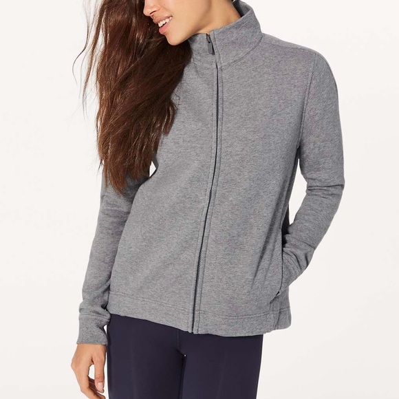 lululemon athletica Jackets & Blazers - Lululemon Wind Down Zip Up Jacket Heather Grey Sz 4